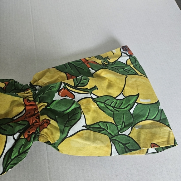 Alessandro Enriquez Lemon Print Tie Back Tube Top IT 42 - Picture 5 of 14